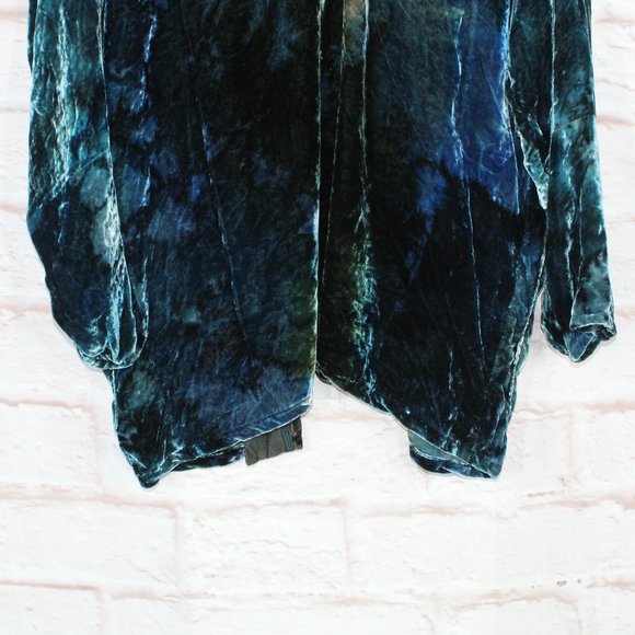 *Womens Blue Cotton Polyester Blend Reversible Open Cardigan Size M - Picture 6 of 8